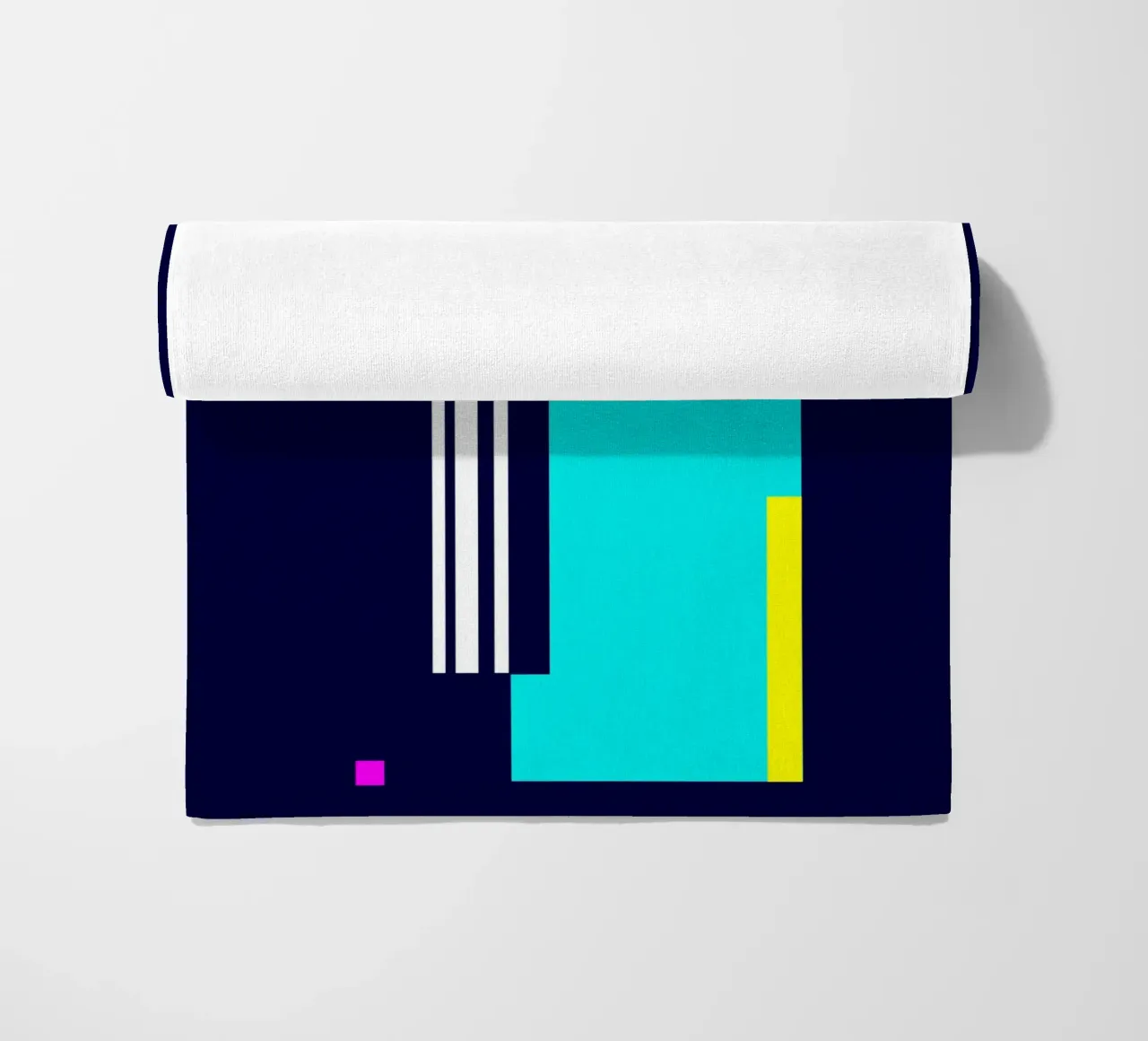 Contrasto geometrico - Composizione astratta minimalista telo mare da Artbyvo