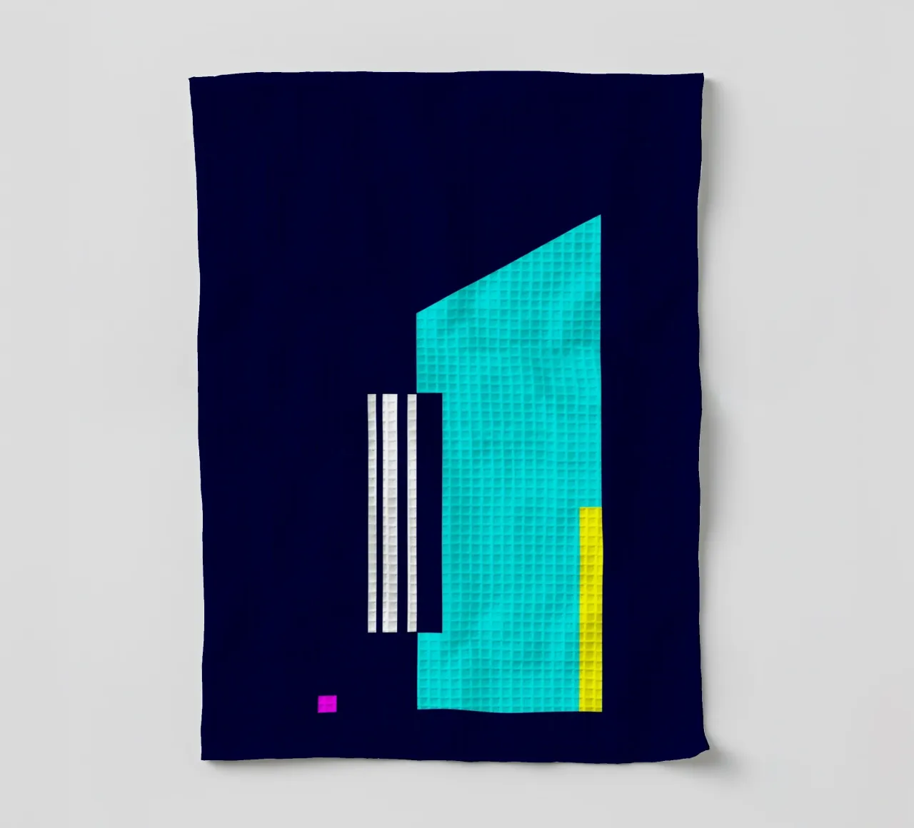 Geometrisch contrast - minimalistische abstracte compositie theedoek van Artbyvo