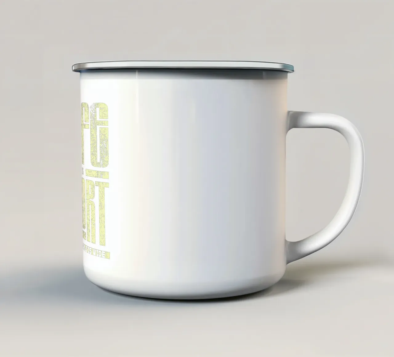 La vita è breve tazza in smalto da Gunawan Rb