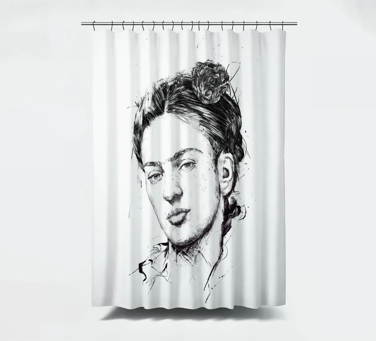 Frida shower curtain by Balazs Solti