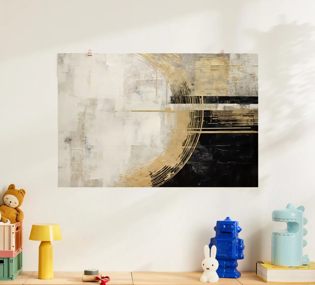 ABSTRAKTE KUNST Echo des Universums poster by Melanie Viola