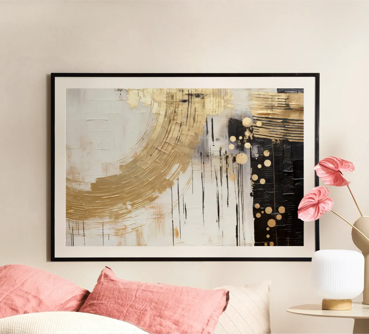 ABSTRAKTE KUNST Lusso in movimento poster con telaio in plastica da Melanie Viola