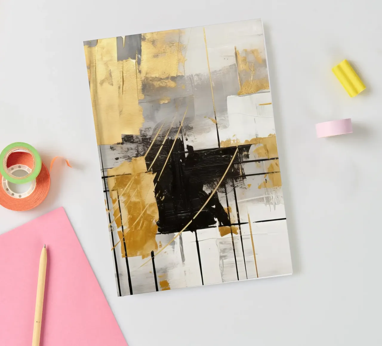 ABSTRACT ART Dynamic silence notebook by Melanie Viola