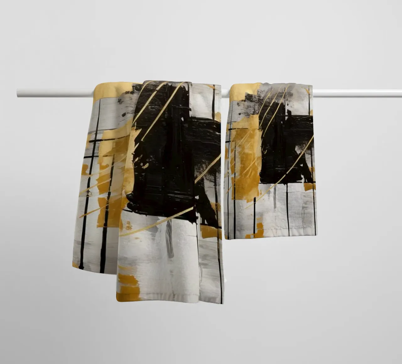 ABSTRACT ART Dynamic silence towel by Melanie Viola