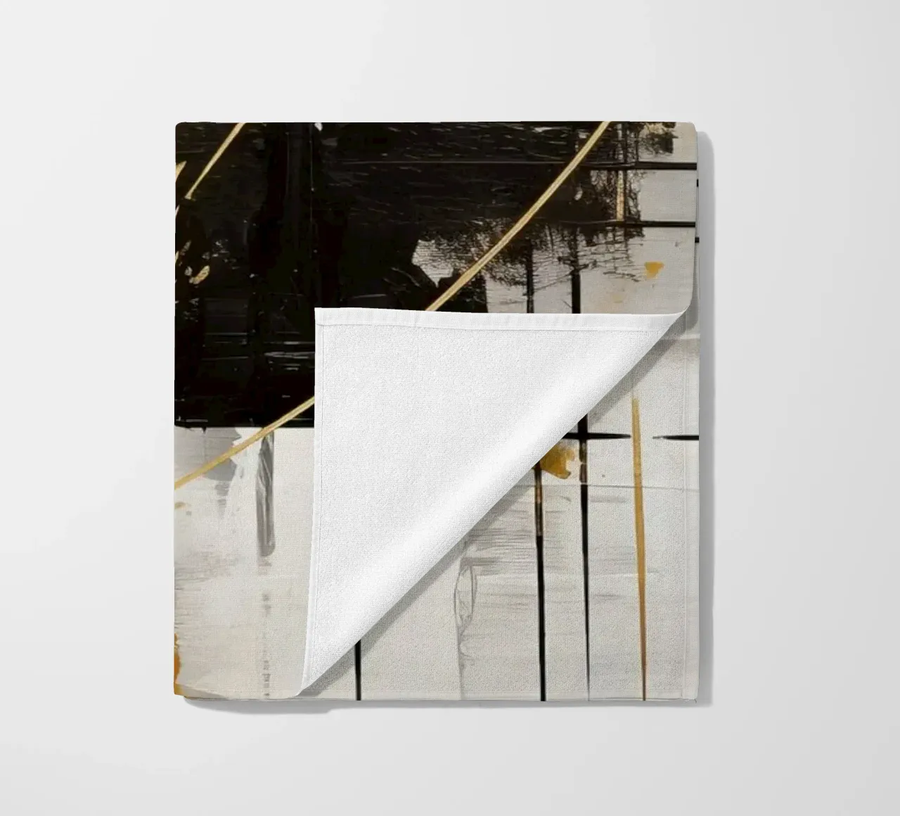 ABSTRACT ART Dynamic silence beach towel by Melanie Viola