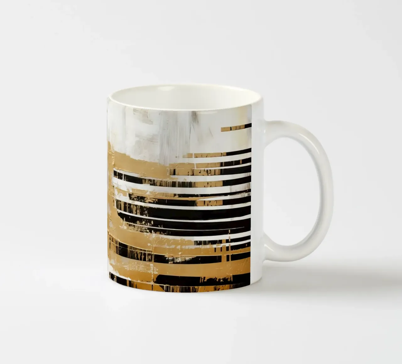 ABSTRAKTE KUNST Strukturen des Lichts Keramik Tasse von Melanie Viola