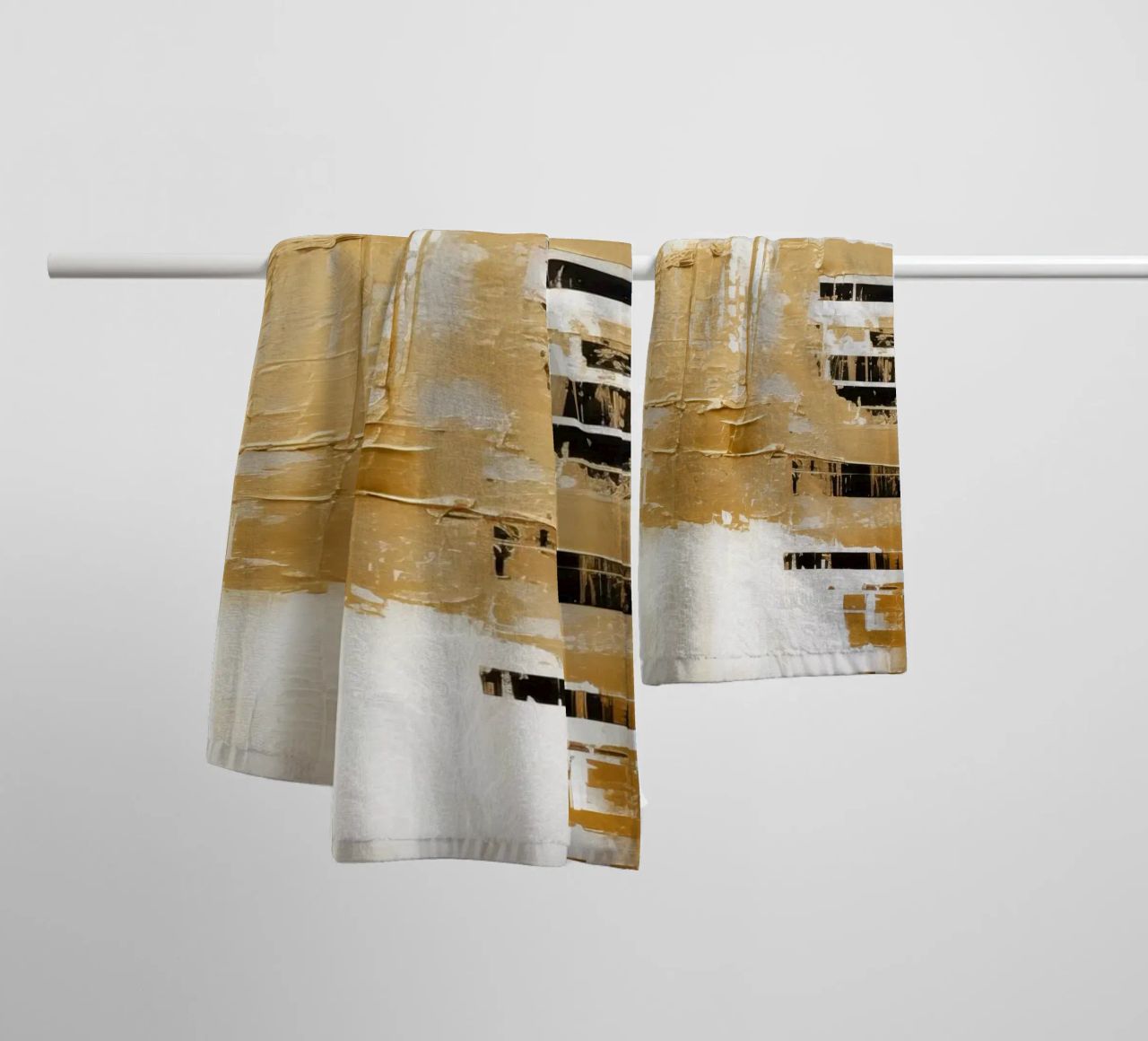 ABSTRACT ART Structures of light towel by Melanie Viola