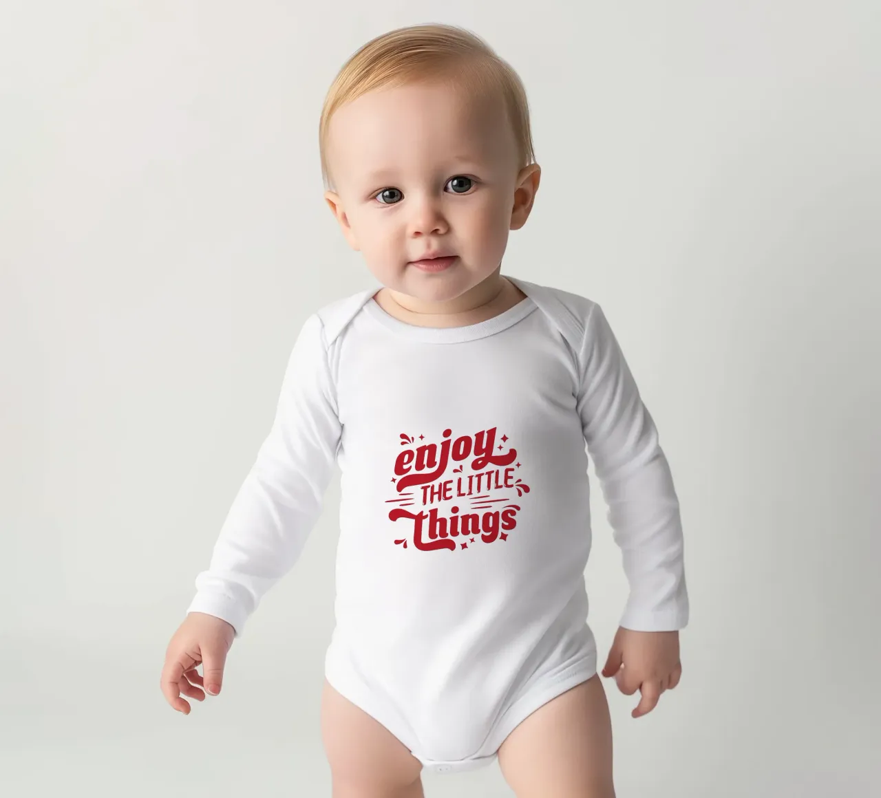 Genießen Sie die kleinen Dinge Langarm Babybody von Gunawan Rb