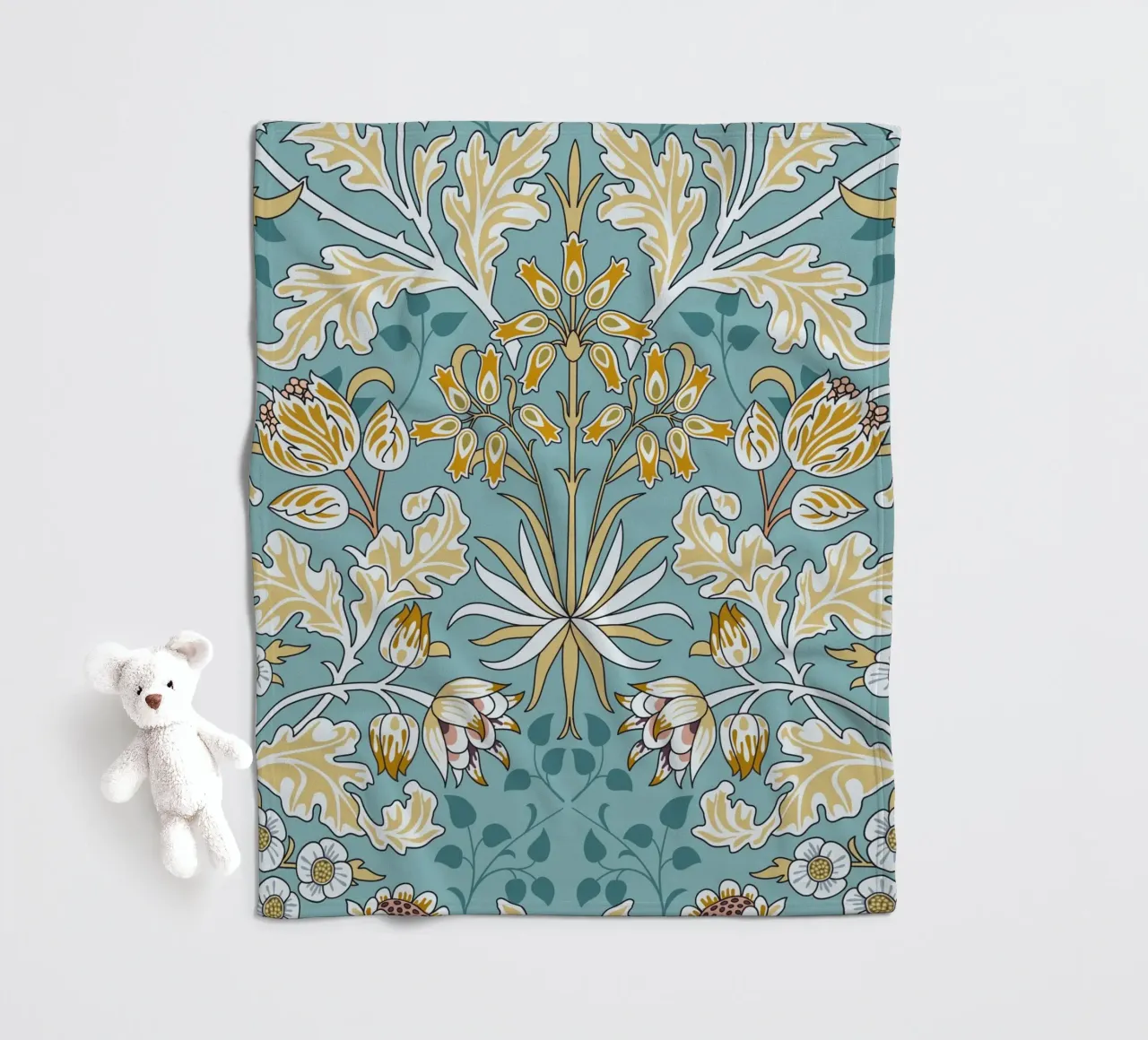 William Morris Botanical Print plaid polaire de ArtHaus
