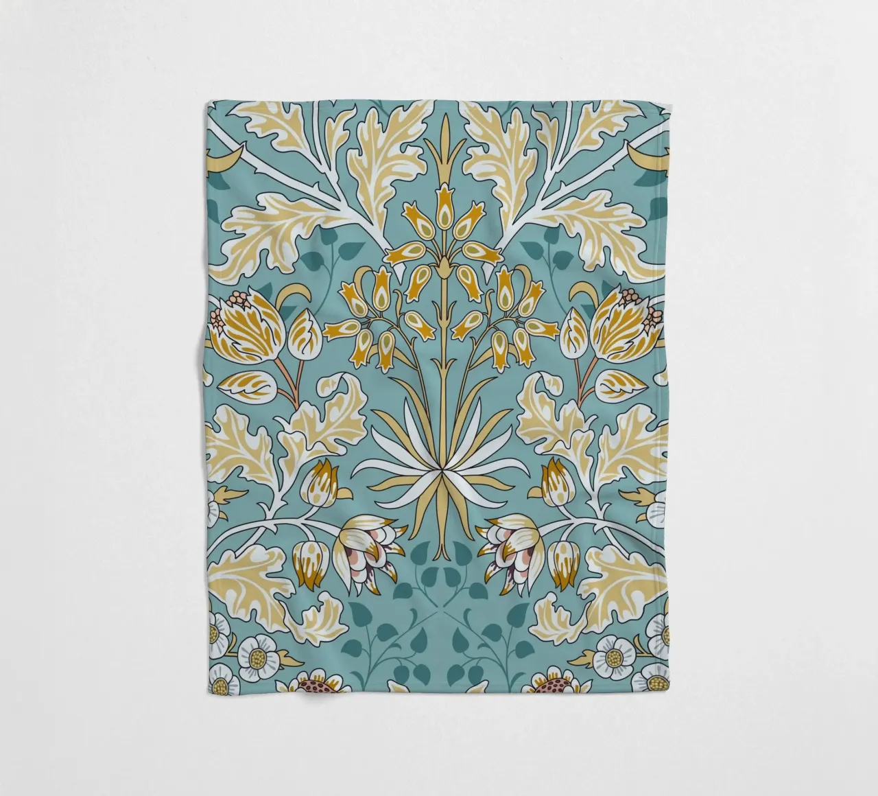 William Morris Botanical Print plaid polaire de ArtHaus