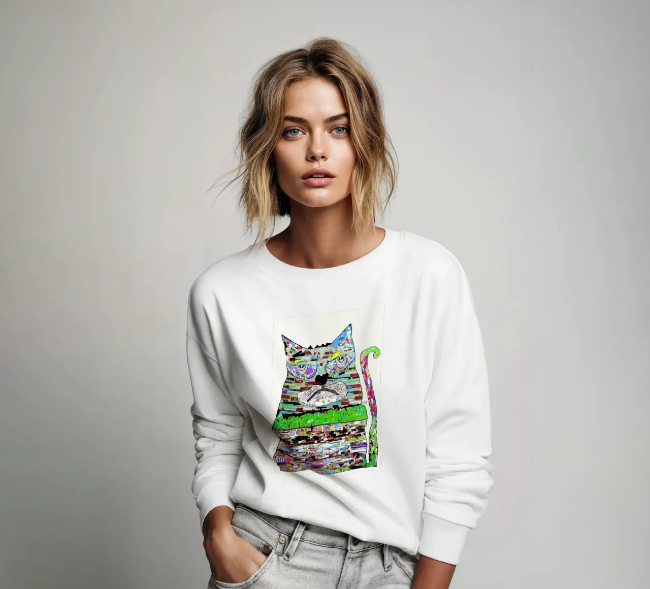 jam cat sweatshirt van Brian Buckley