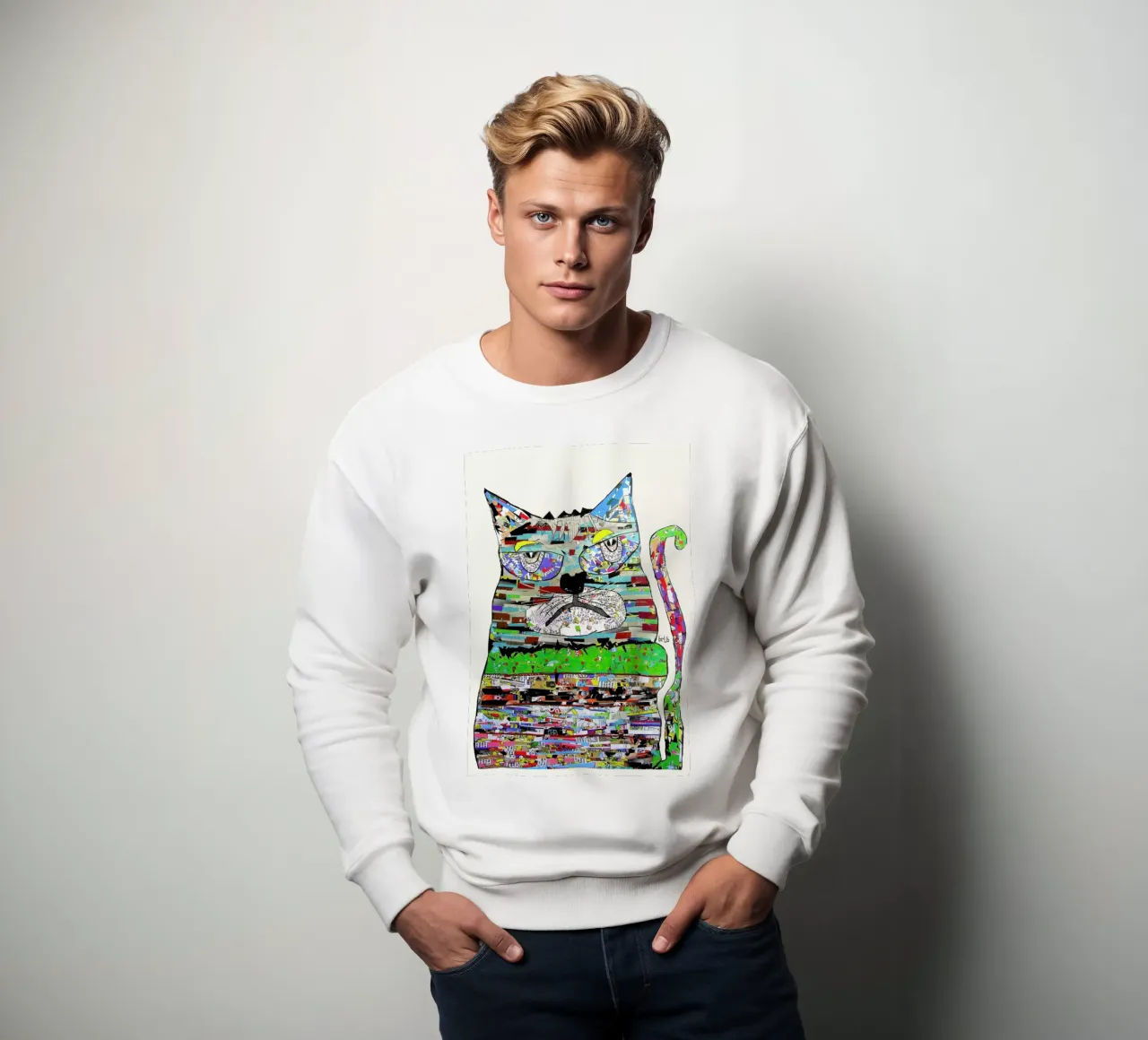 jam cat sweatshirt van Brian Buckley