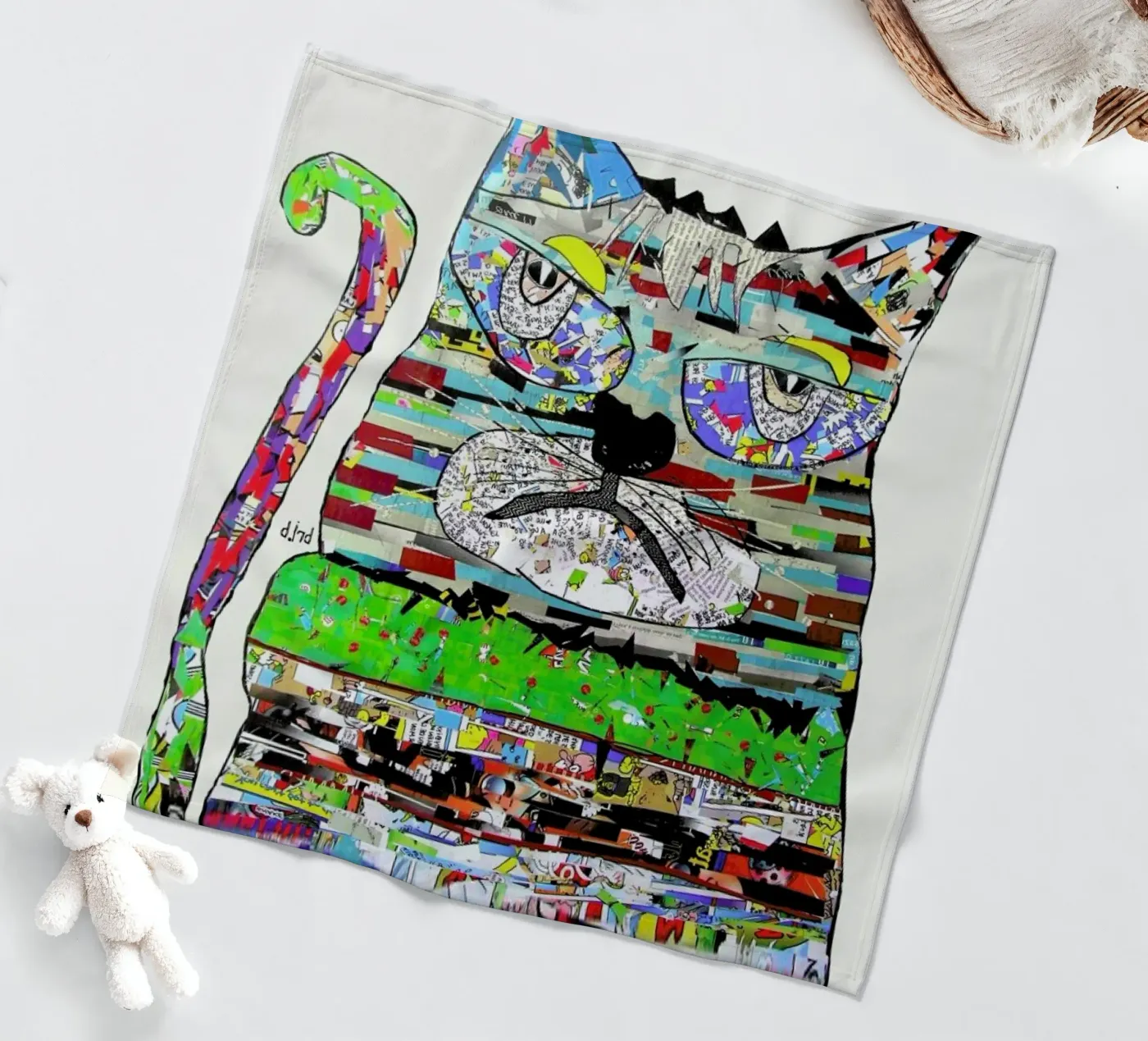 jam cat fleece blanket by Brian Buckley