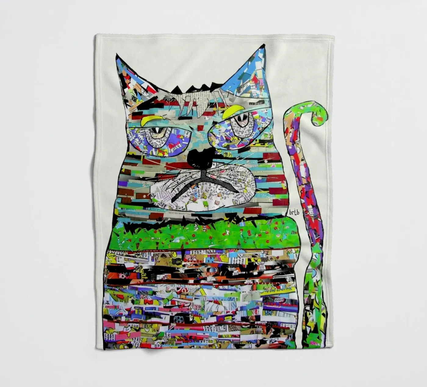 jam cat fleece blanket by Brian Buckley