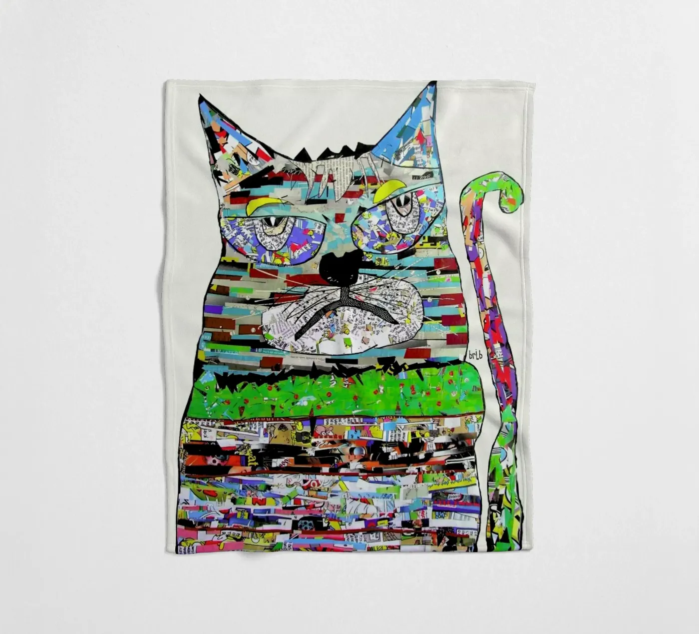 jam cat fleece blanket by Brian Buckley