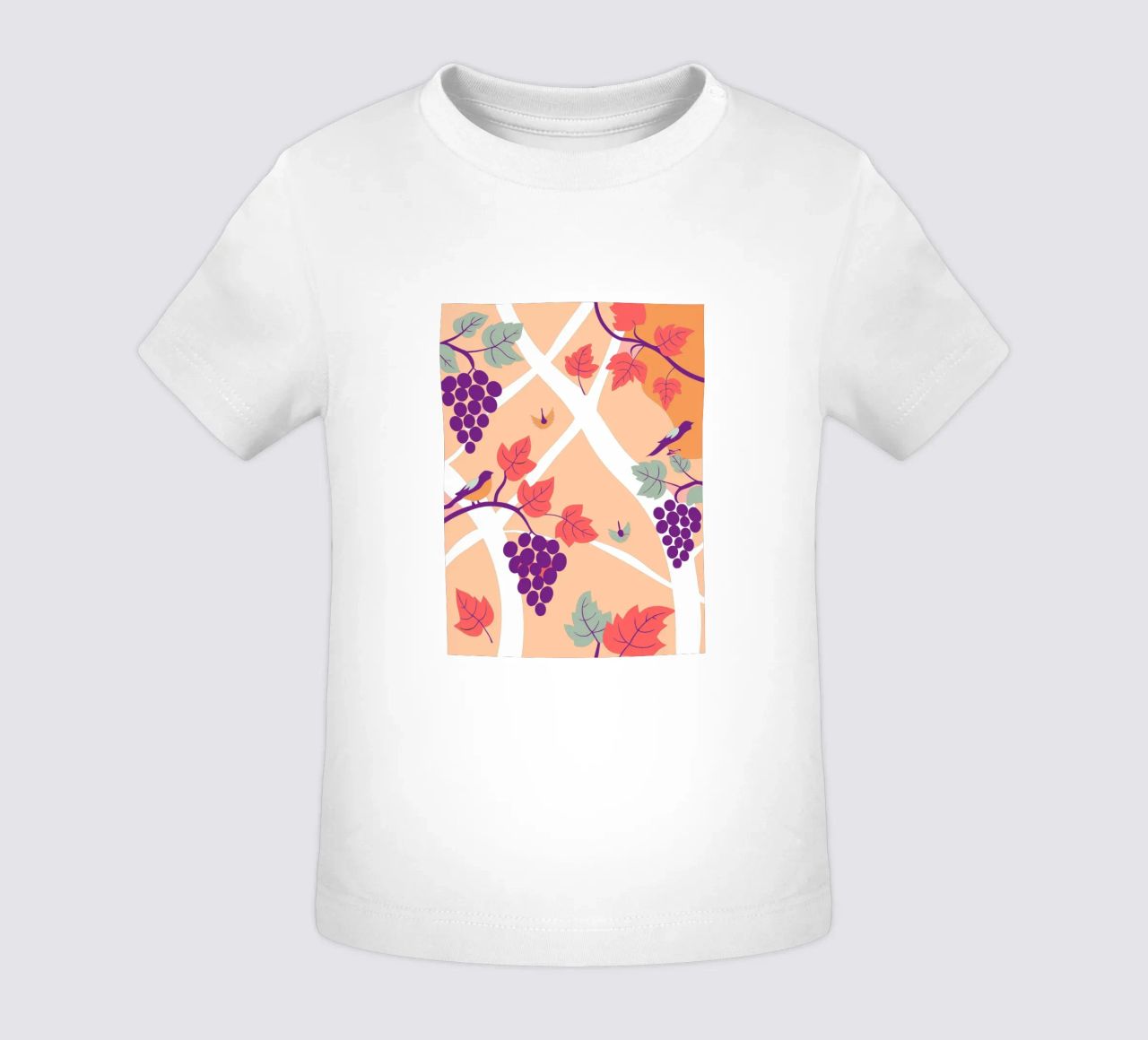 Albero dell'uva e uccello maglietta neonato da TODAY'S SHOP