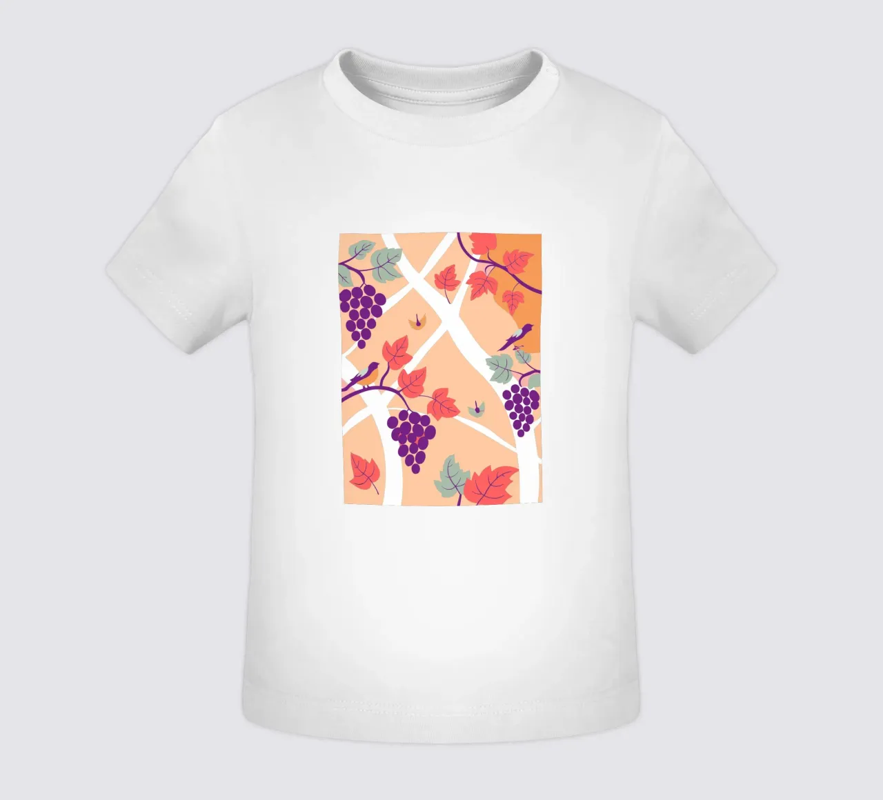 Albero dell'uva e uccello maglietta neonato da TODAY'S SHOP