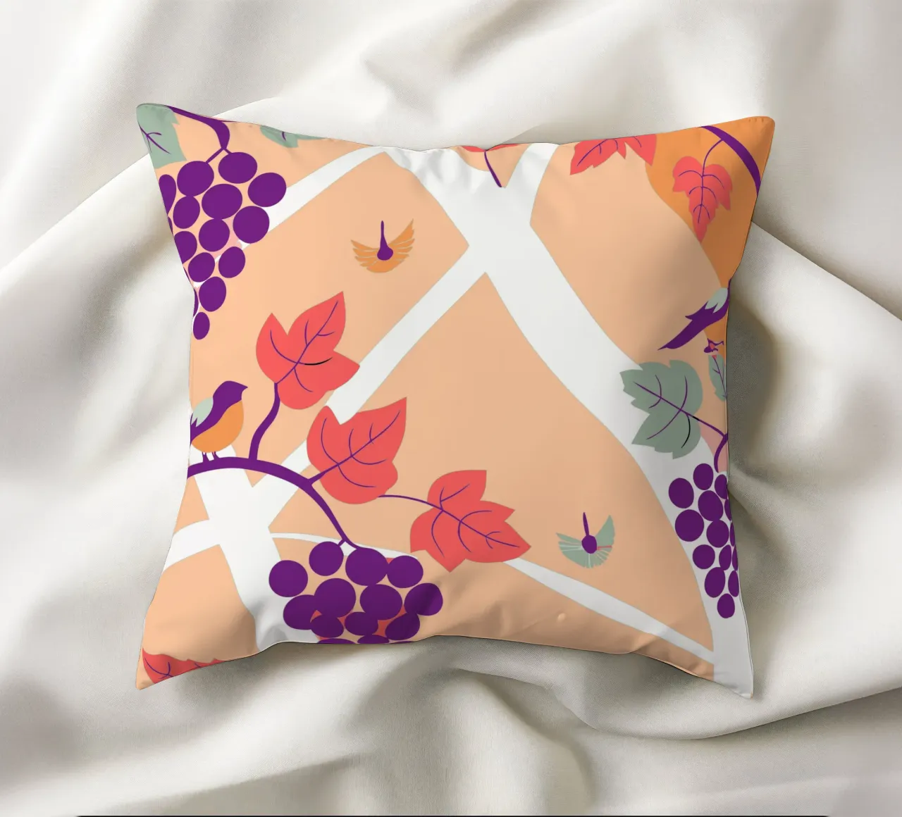 Albero dell'uva e uccello cuscino da TODAY'S SHOP