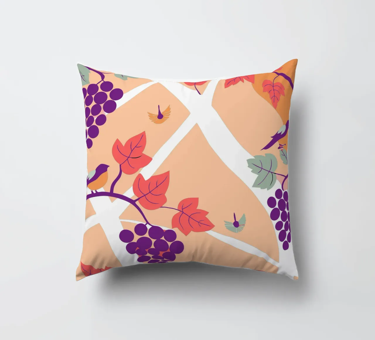 Albero dell'uva e uccello cuscino da TODAY'S SHOP
