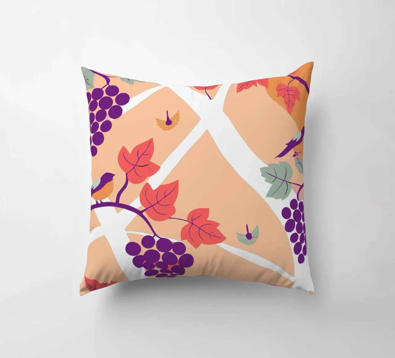 Albero dell'uva e uccello cuscino da TODAY'S SHOP