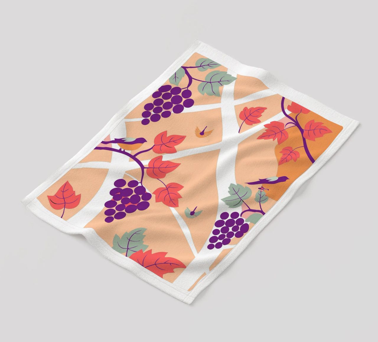 Albero dell'uva e uccello coperta in pile da TODAY'S SHOP