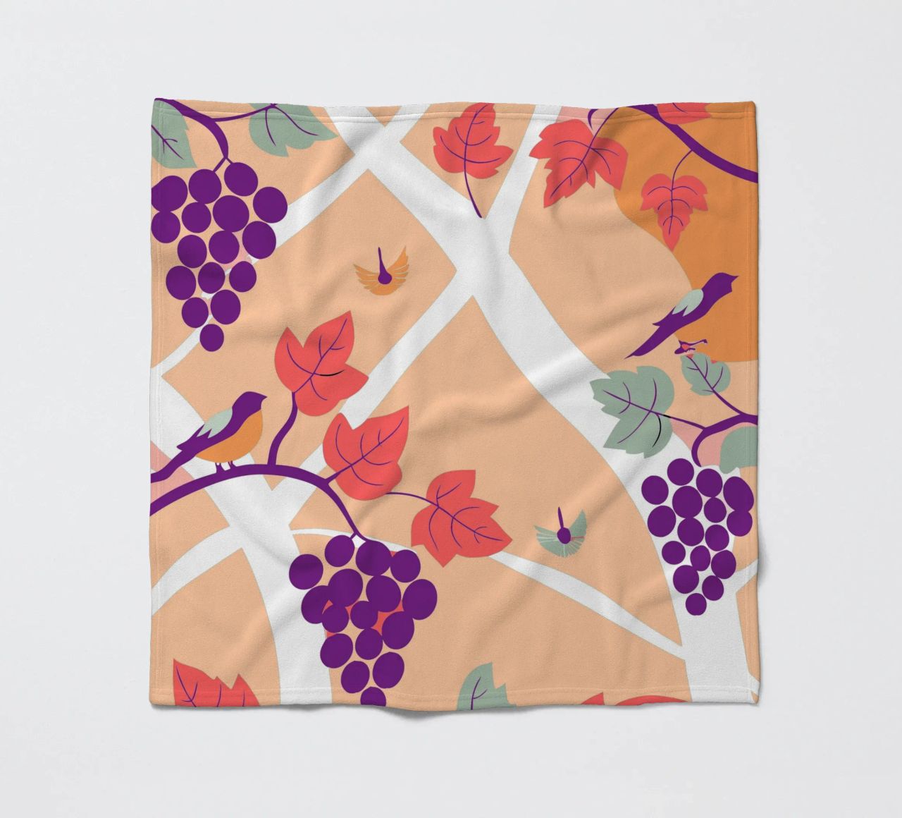Albero dell'uva e uccello coperta in pile da TODAY'S SHOP