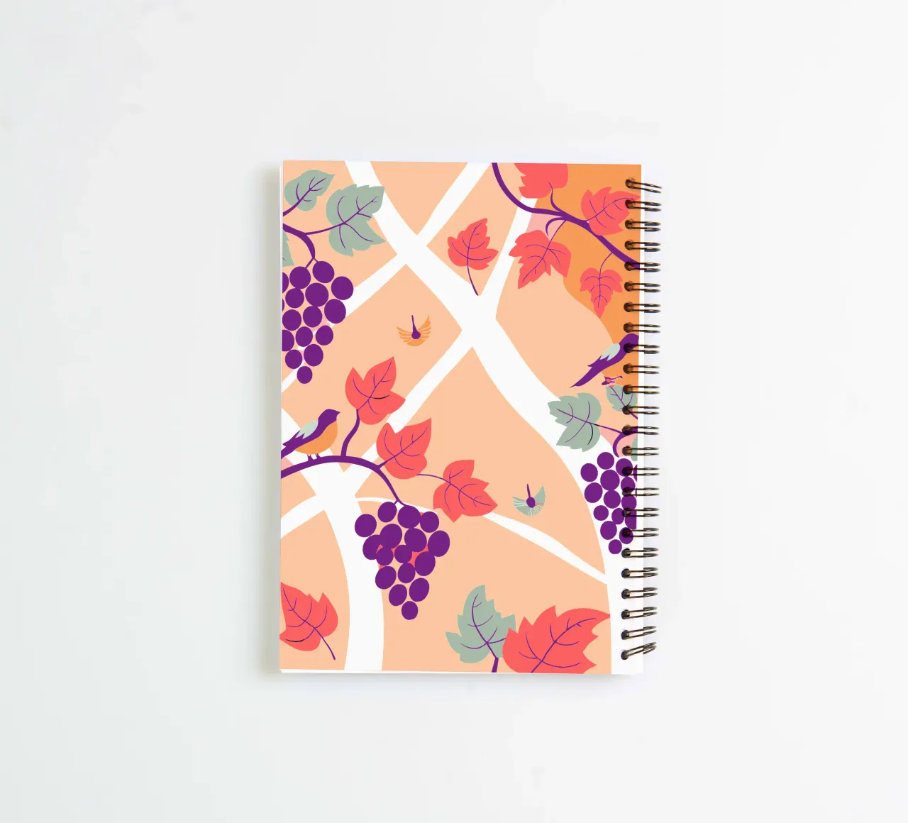 Grape Tree And Bird spiral notebook by TODAY'S SHOP