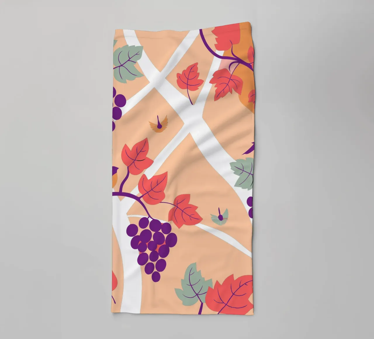 Grape Tree And Bird towel by TODAY'S SHOP