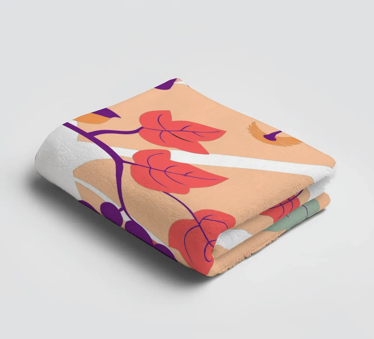 Raisinier et oiseau serviette de bain de TODAY'S SHOP