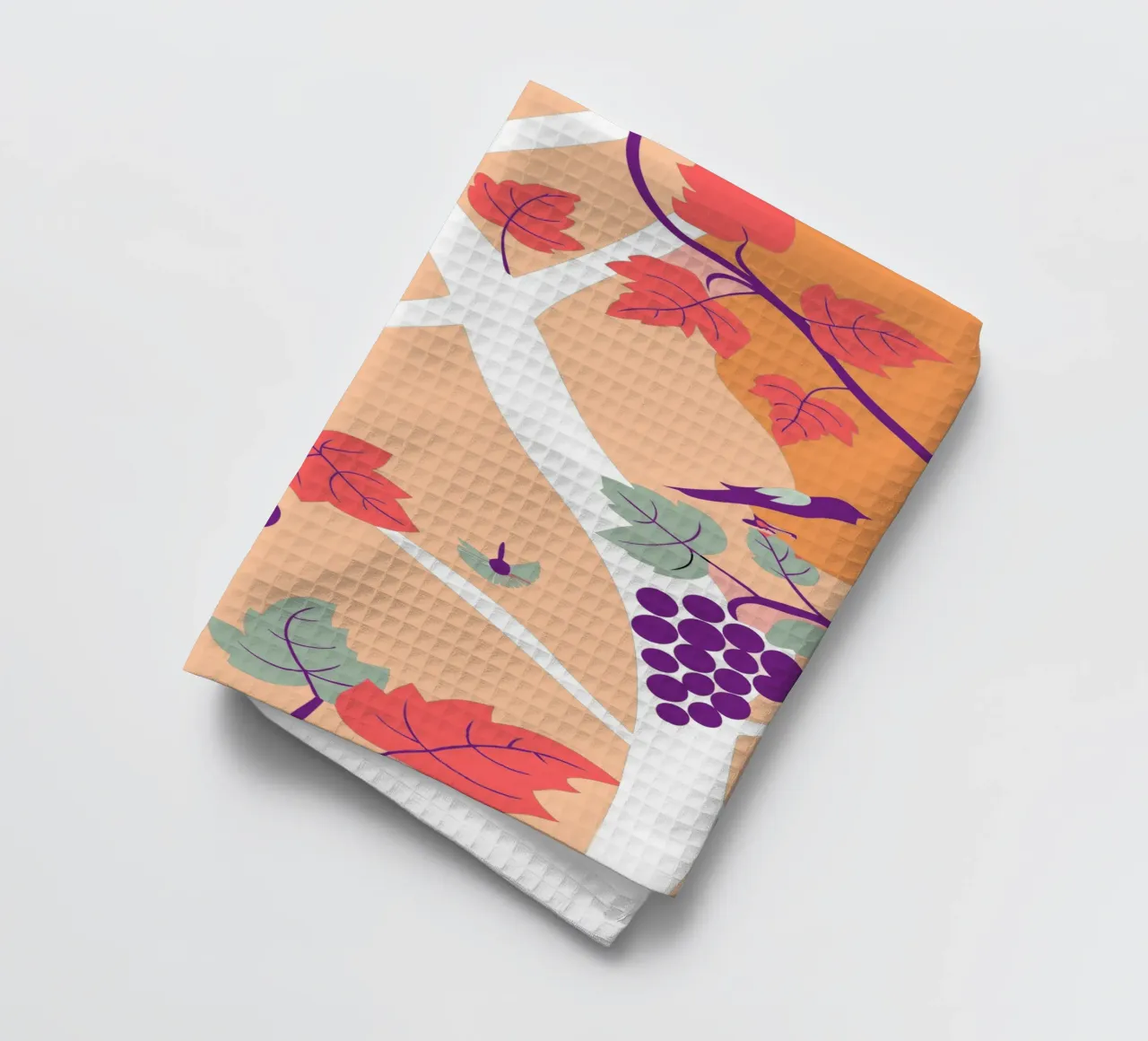 Albero dell'uva e uccello canovaccio da cucina da TODAY'S SHOP