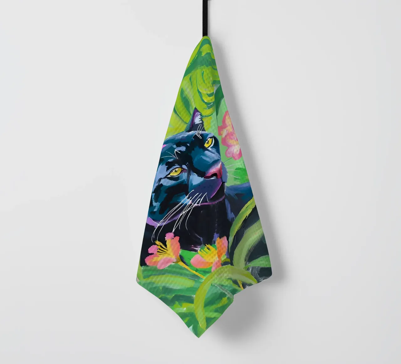 🌿🌺 Panther | Shadow of the Jungle torchon de Trinkets NL Design Studio
