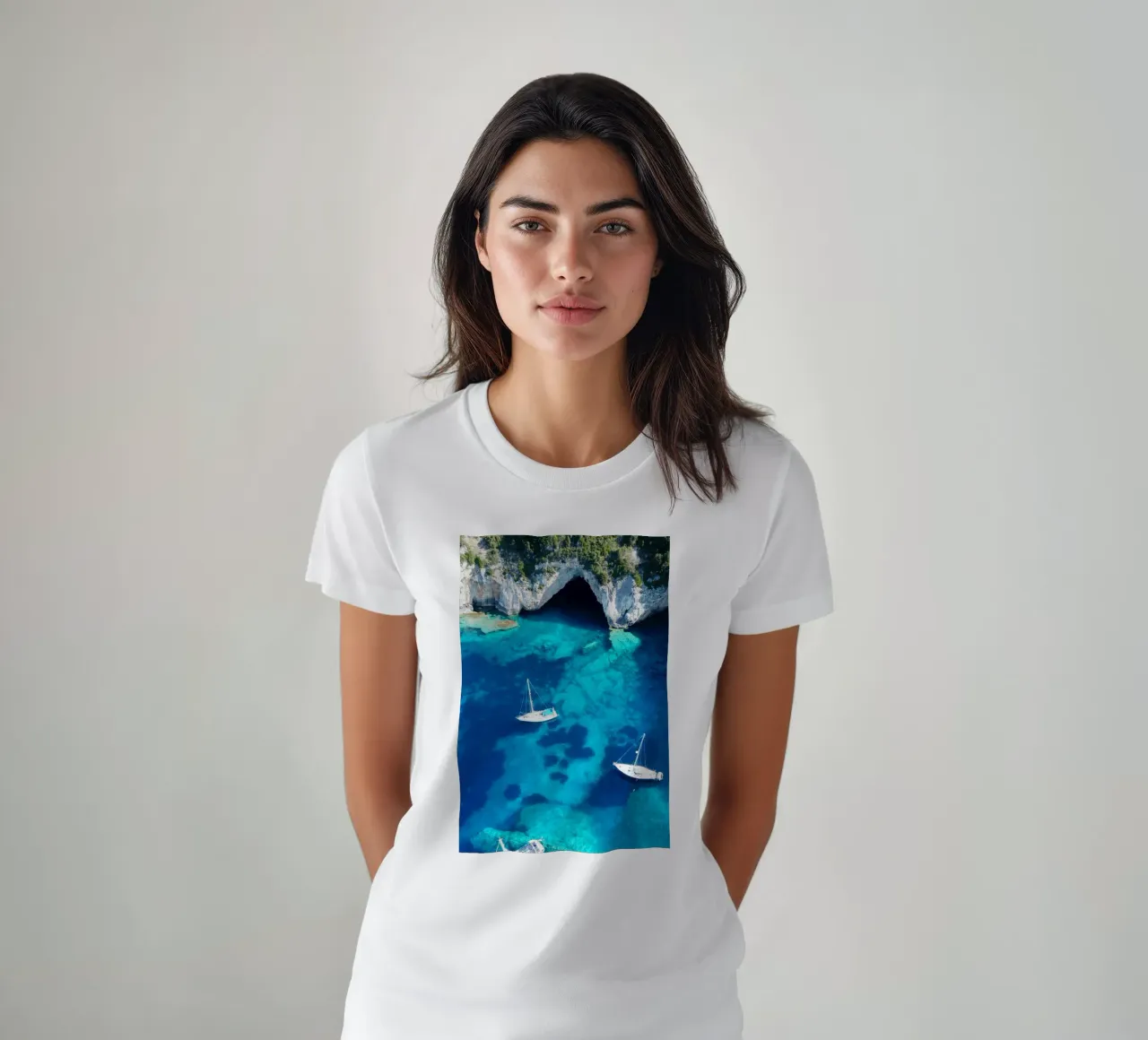 Blue Lagoon, Travel Print, Sailing Print, Ocean t-shirt by TheTravelClub