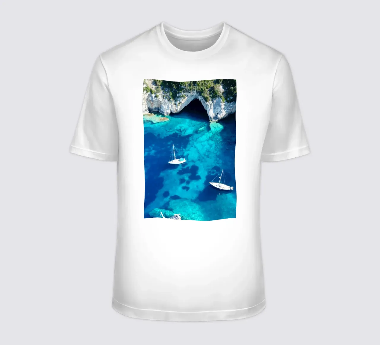 Blue Lagoon, Travel Print, Sailing Print, Ocean t-shirt by TheTravelClub