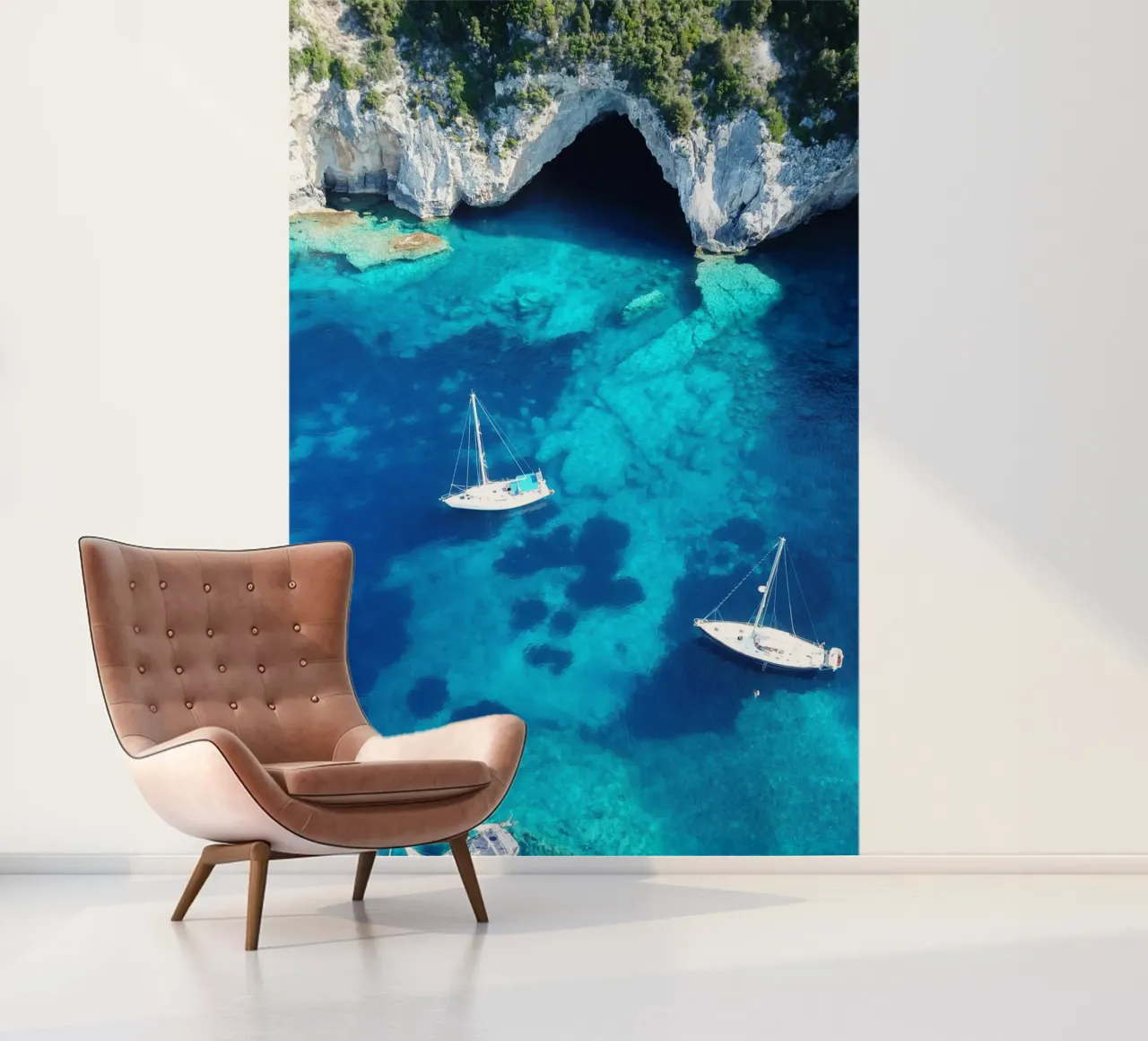 Blue Lagoon, Travel Print, Sailing Print, Ocean photo wallpaper by TheTravelClub