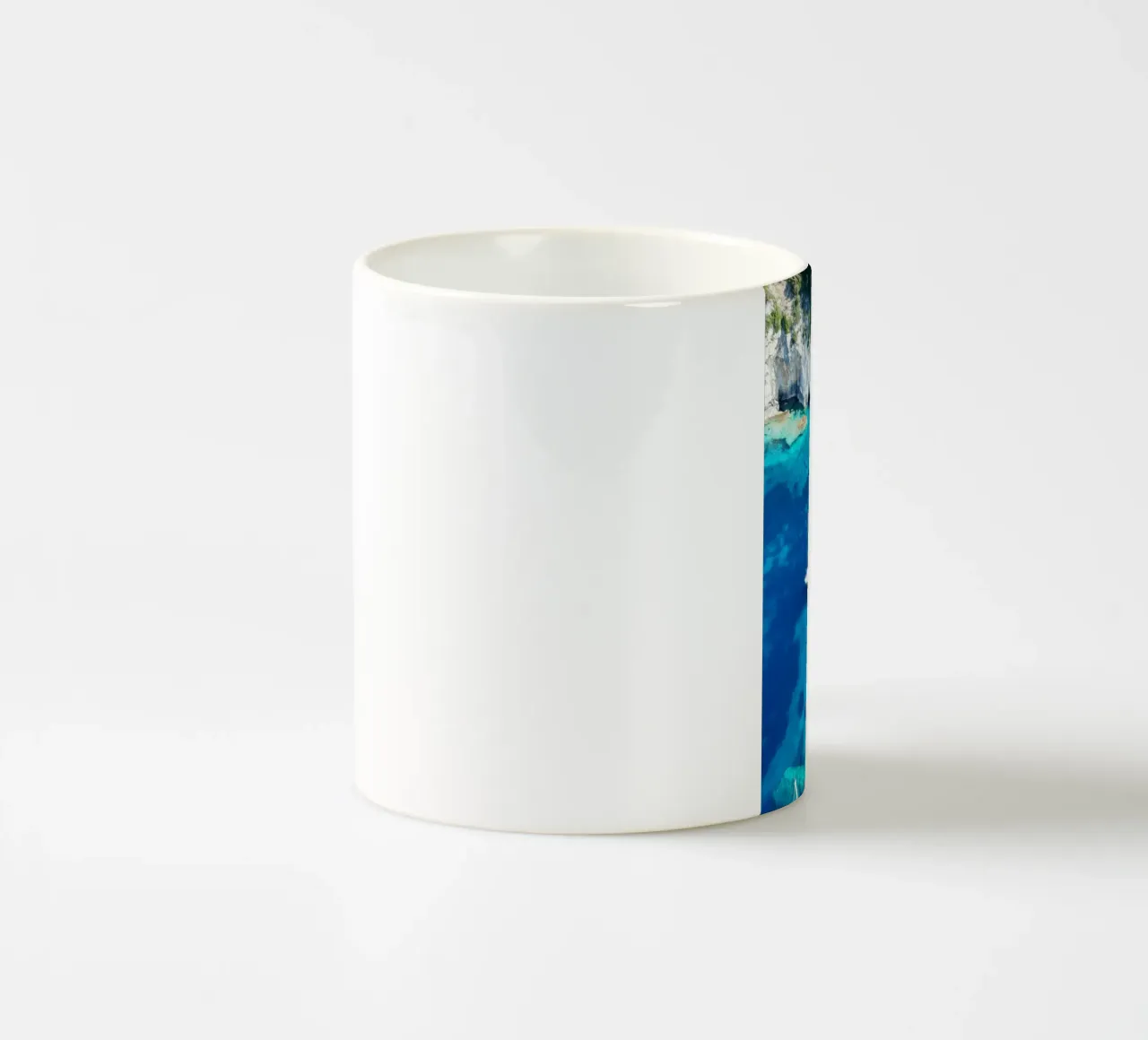 Blue Lagoon, Reistip Print, Zeilen Print, Oceaan keramische mok van TheTravelClub