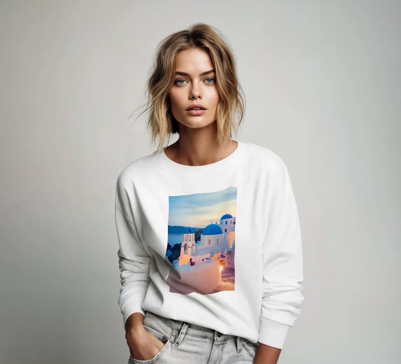 Santorini Sunset felpa da TheTravelClub