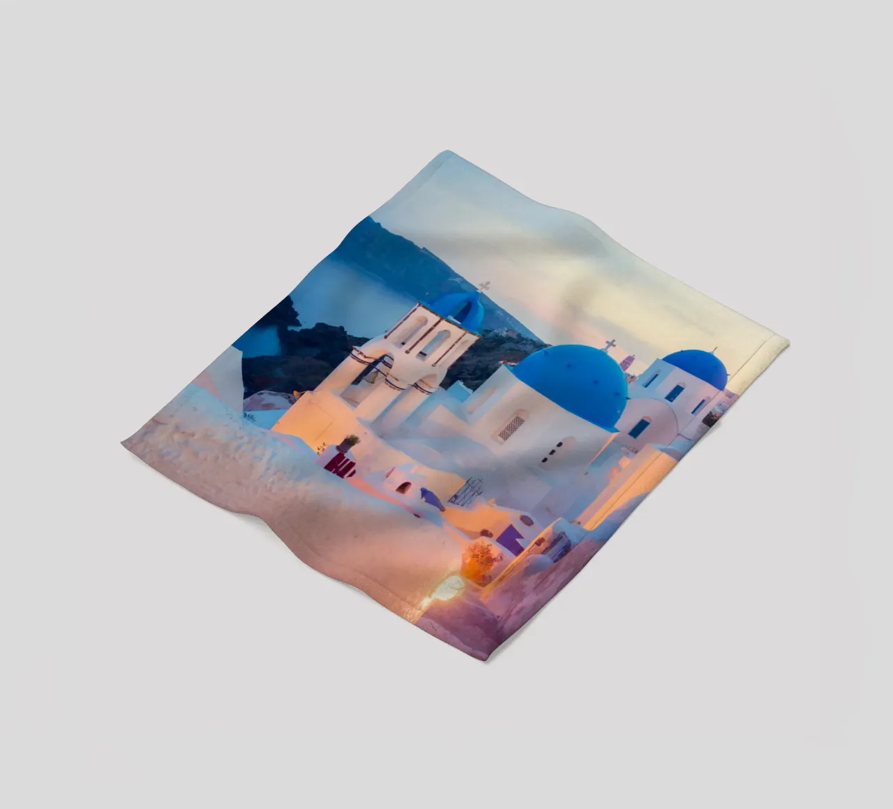 Santorini Sunset coperta in pile da TheTravelClub