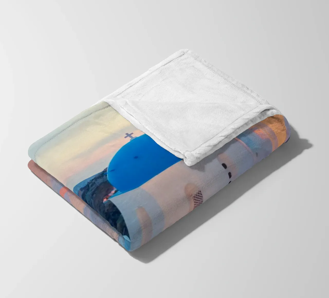 Santorini Sunset coperta in pile da TheTravelClub