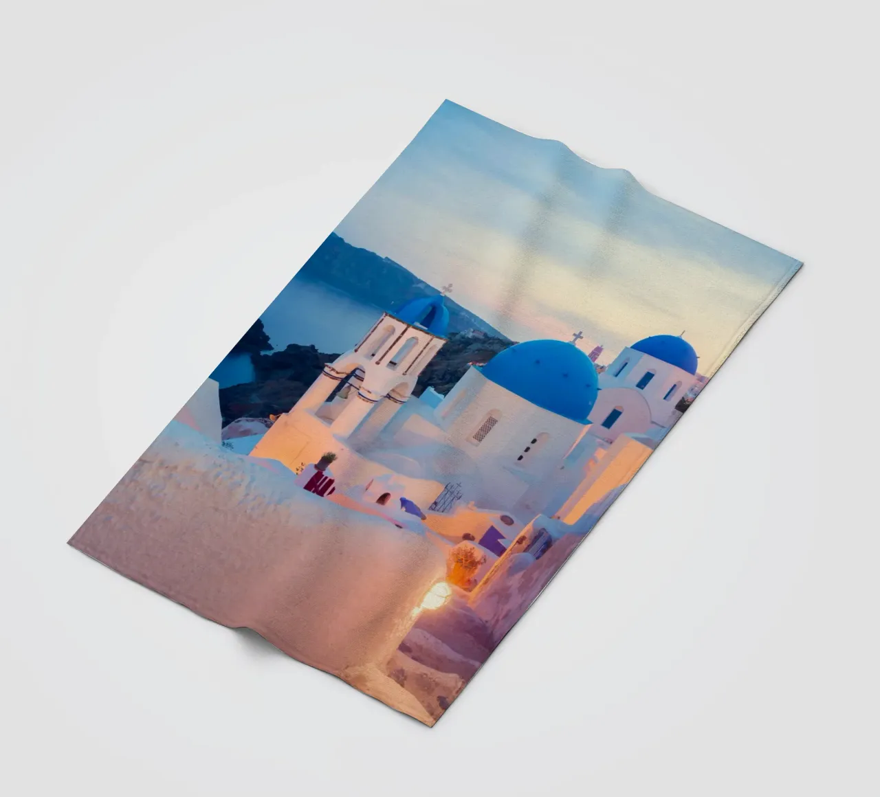 Santorini Sunset coperta in pile da TheTravelClub