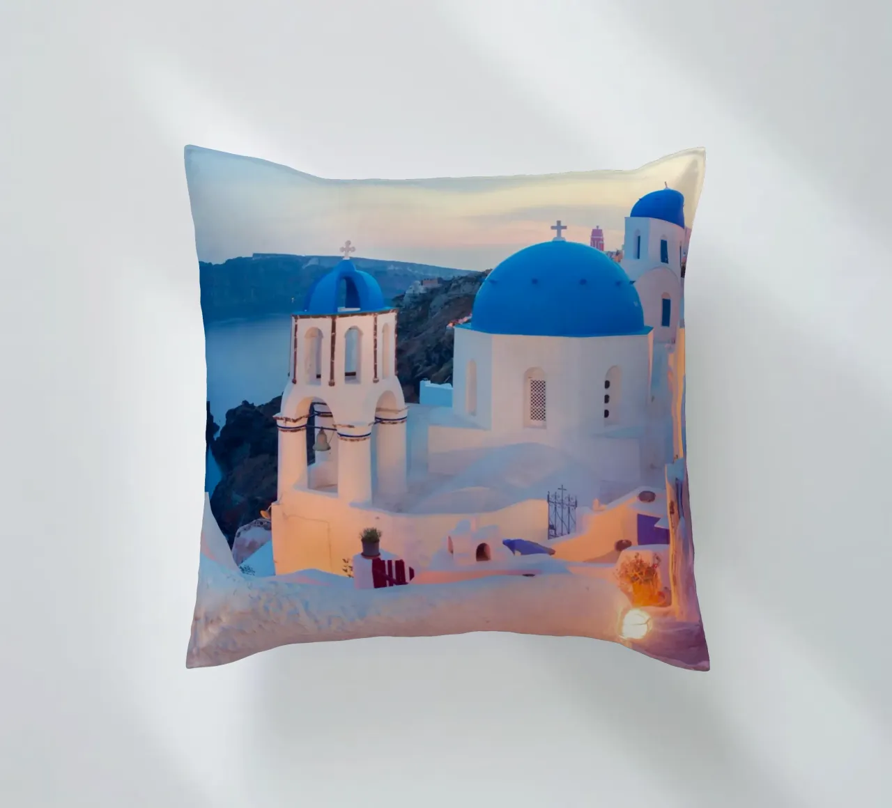 Santorini Sunset cuscino da TheTravelClub