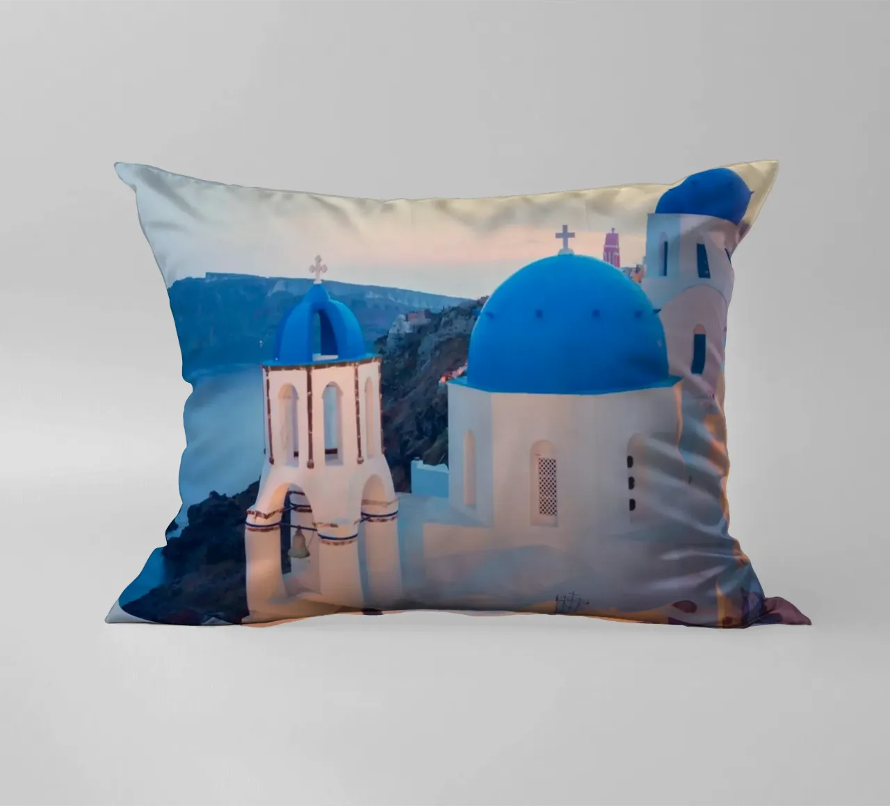 Santorini Sunset cuscino da TheTravelClub