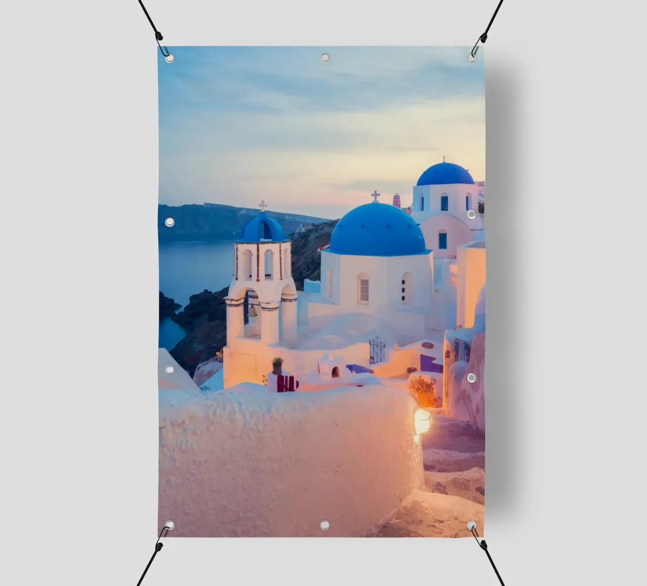 Santorini Sunset telo in pvc da TheTravelClub