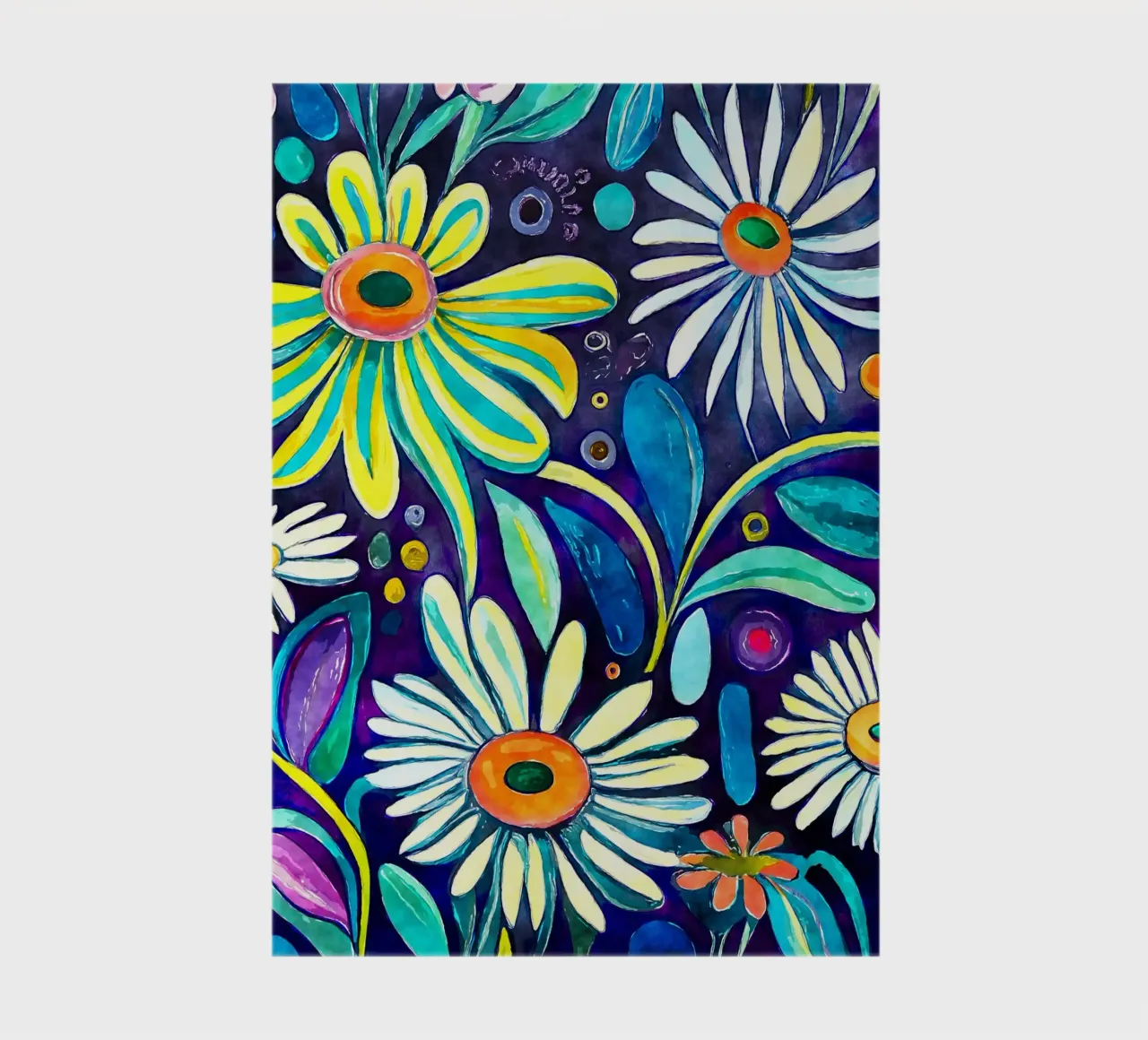 Funky Daisies notebook by Botanical Pattern House