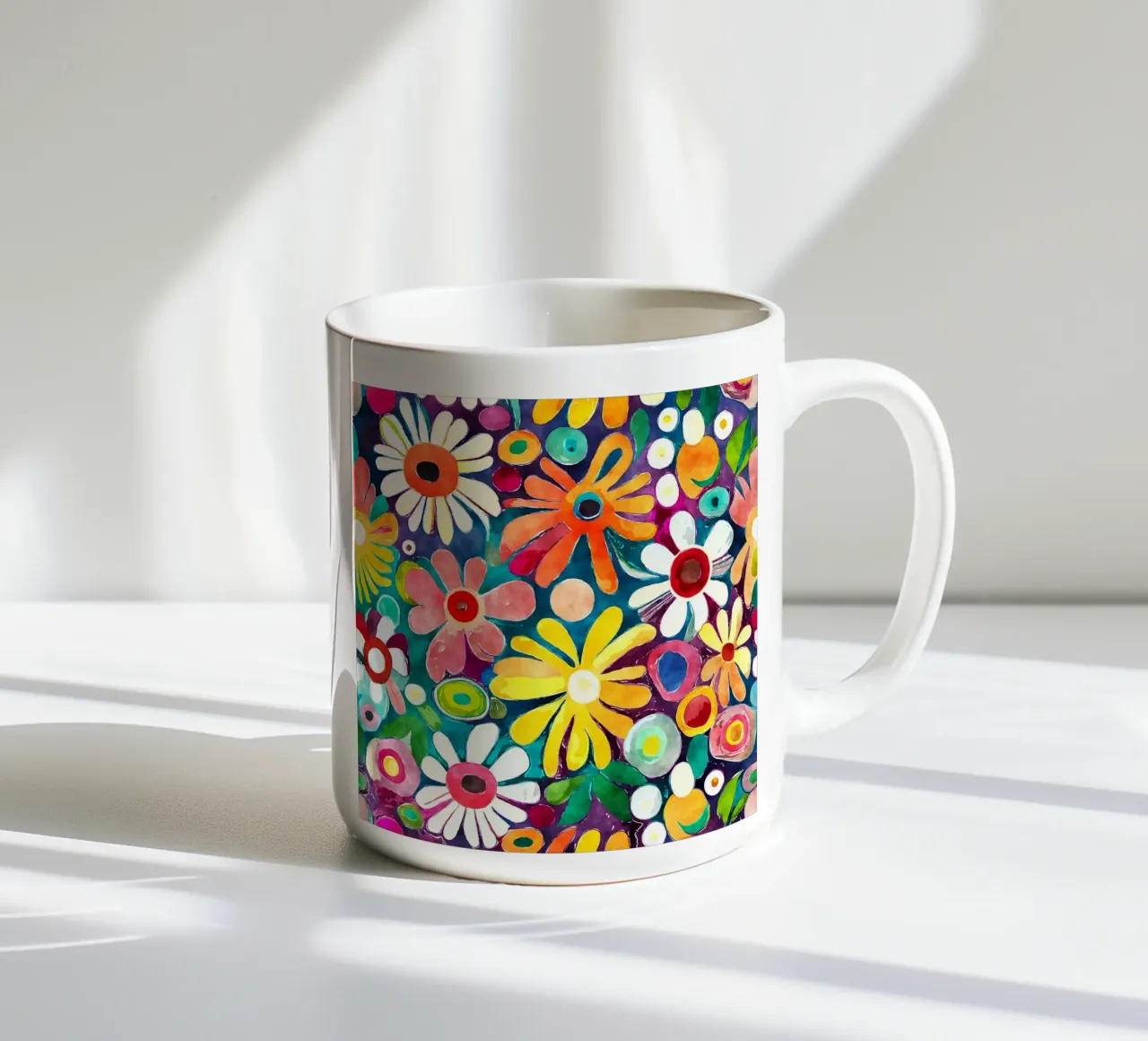 Margherite divertenti tazza in ceramica da Botanical Pattern House