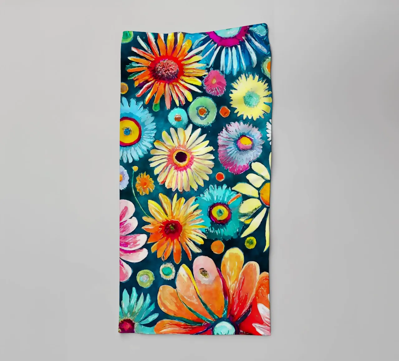Funky madeliefjes badhanddoek van Botanical Pattern House