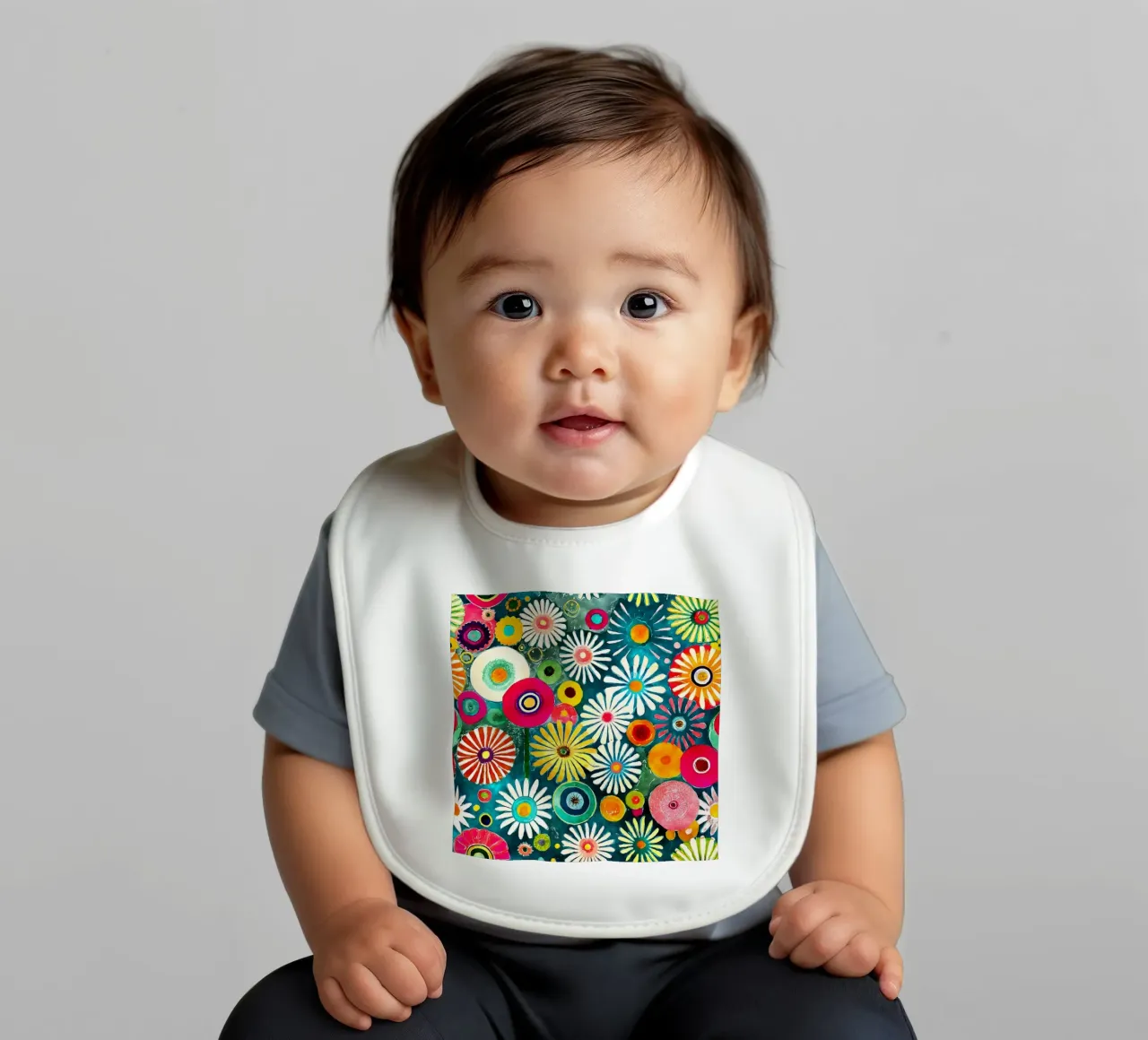 Funky Gänseblümchen Babylätzchen von Botanical Pattern House