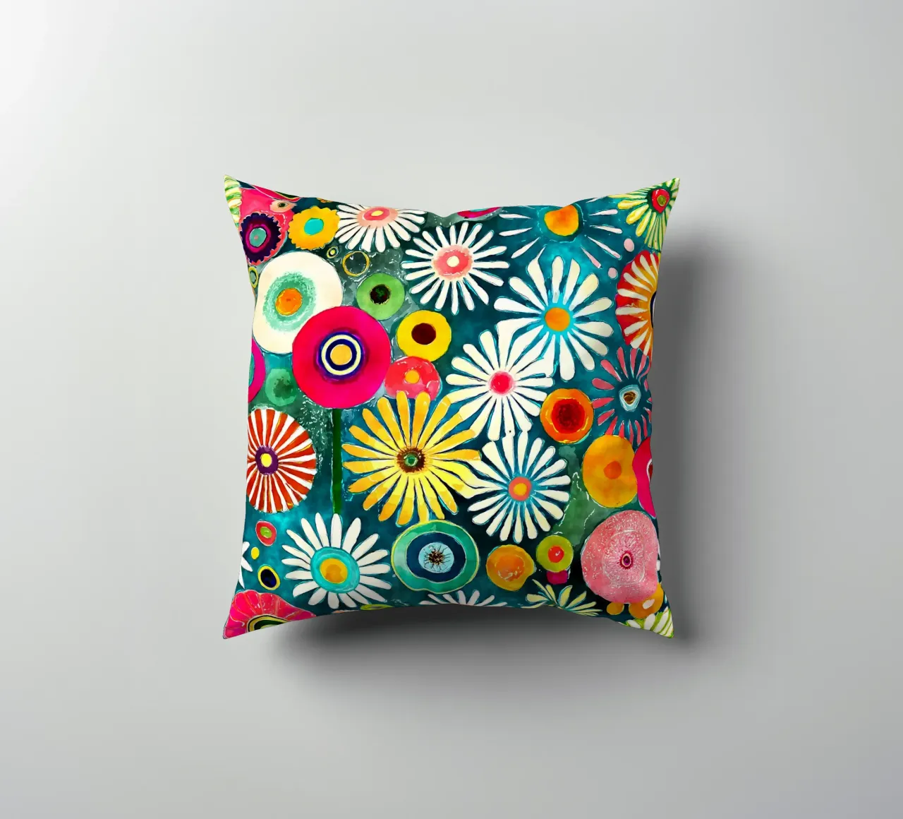 Funky Gänseblümchen Kissen von Botanical Pattern House