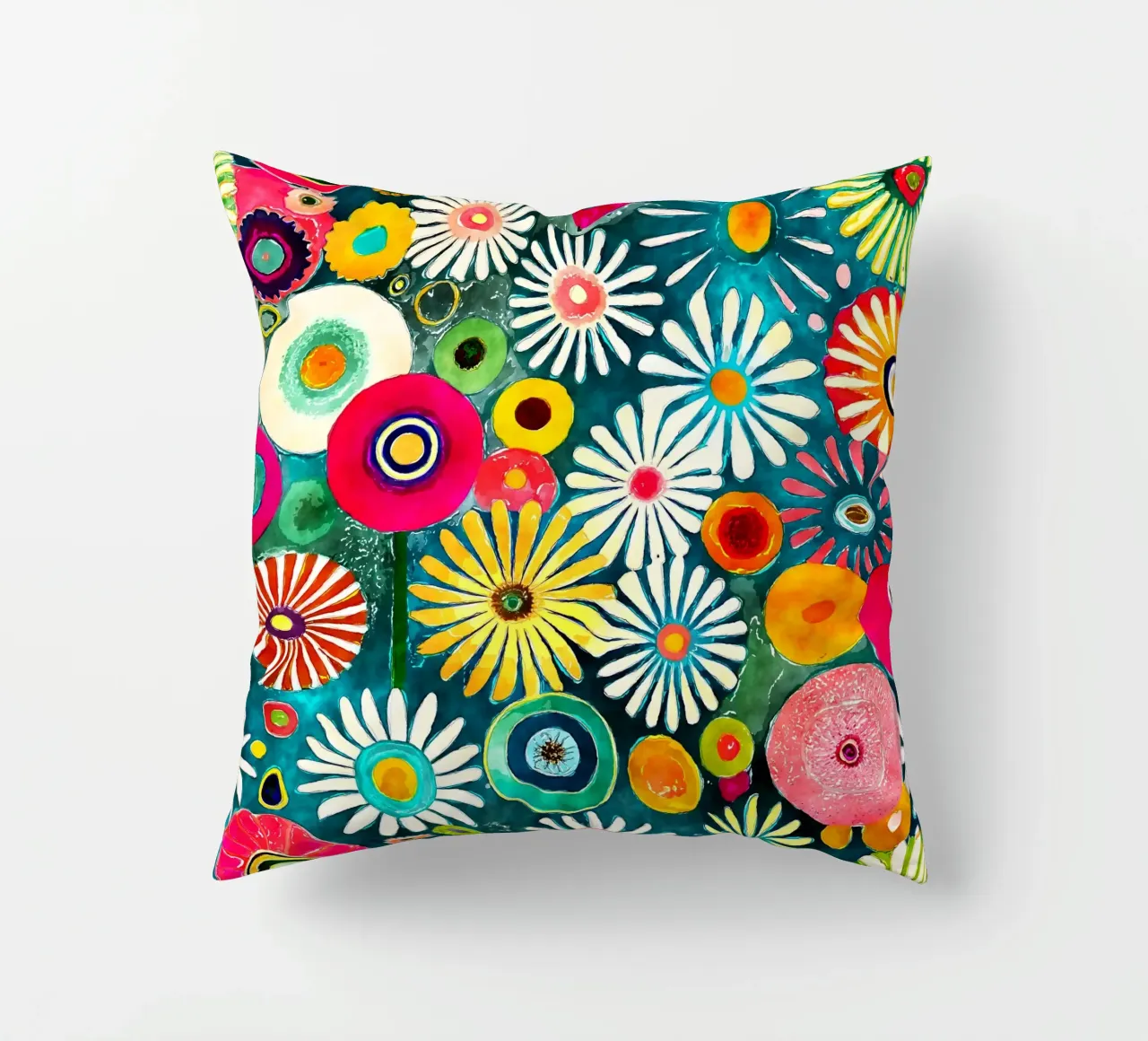 Funky Gänseblümchen Kissen von Botanical Pattern House