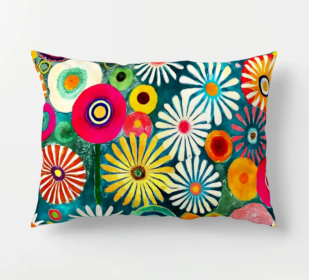 Funky Gänseblümchen Kissen von Botanical Pattern House