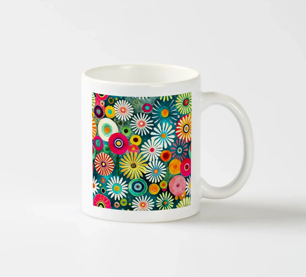 Margherite divertenti tazza in ceramica da Botanical Pattern House